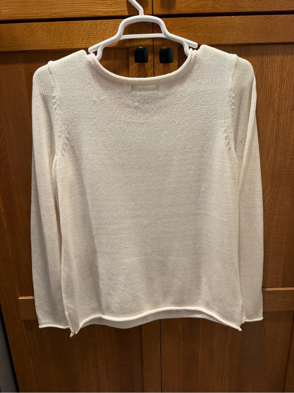 Cream 'Summer Vibes' Knit Sweater with Orange Script by Marled Reunited Clothing - Picture 4 of 7
